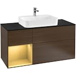 Tvättställsskåp Villeroy & Boch Finion med 3 Lådor Hylla och Bänkskiva för Ytmonterat Tvättställ