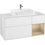 Tvättställsskåp Villeroy & Boch Finion med 3 Lådor Hylla och Bänkskiva för Ytmonterat Tvättställ