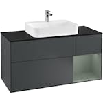 Tvättställsskåp Villeroy & Boch Finion med 3 Lådor Hylla och Bänkskiva för Ytmonterat Tvättställ