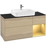 Tvättställsskåp Villeroy & Boch Finion med 3 Lådor Hylla och Bänkskiva för Ytmonterat Tvättställ