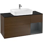 Tvättställsskåp Villeroy & Boch Finion med 3 Lådor Hylla och Bänkskiva för Ytmonterat Tvättställ