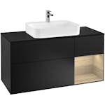 Tvättställsskåp Villeroy & Boch Finion med 3 Lådor Hylla och Bänkskiva för Ytmonterat Tvättställ