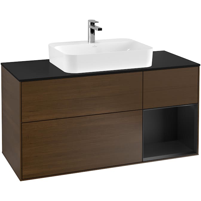 Tvättställsskåp Villeroy & Boch Finion med 3 Lådor Hylla och Bänkskiva för Ytmonterat Tvättställ