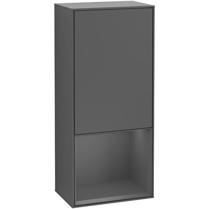 Väggskåp Villeroy & Boch Finion med 1 Dörr och Öppen Hylla Nere 418 mm