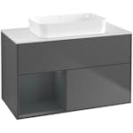 Tvättställsskåp Villeroy & Boch Finion med 2 Lådor Hylla och Bänkskiva för Fristående Tvättställ