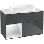 Tvättställsskåp Villeroy & Boch Finion med 2 Lådor Hylla och Bänkskiva för Fristående Tvättställ