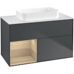 Tvättställsskåp Villeroy & Boch Finion med 2 Lådor Hylla och Bänkskiva för Fristående Tvättställ