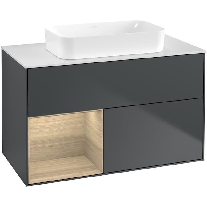 Tvättställsskåp Villeroy & Boch Finion med 2 Lådor Hylla och Bänkskiva för Fristående Tvättställ