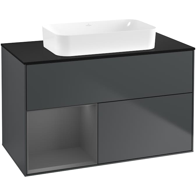 Tvättställsskåp Villeroy & Boch Finion med 2 Lådor Hylla och Bänkskiva för Fristående Tvättställ