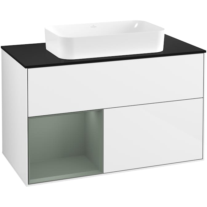 Tvättställsskåp Villeroy & Boch Finion med 2 Lådor Hylla och Bänkskiva för Fristående Tvättställ