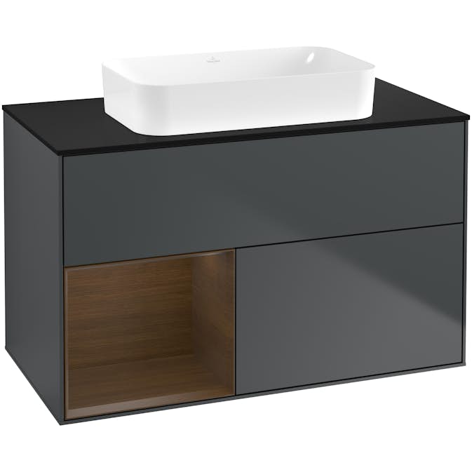 Tvättställsskåp Villeroy & Boch Finion med 2 Lådor Hylla och Bänkskiva för Fristående Tvättställ