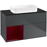 Tvättställsskåp Villeroy & Boch Finion med 2 Lådor Hylla och Bänkskiva för Fristående Tvättställ