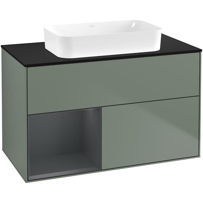 Tvättställsskåp Villeroy & Boch Finion med 2 Lådor Hylla och Bänkskiva för Fristående Tvättställ