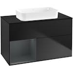 Tvättställsskåp Villeroy & Boch Finion med 2 Lådor Hylla och Bänkskiva för Fristående Tvättställ