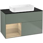 Tvättställsskåp Villeroy & Boch Finion med 2 Lådor Hylla och Bänkskiva för Fristående Tvättställ