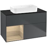 Tvättställsskåp Villeroy & Boch Finion med 2 Lådor Hylla och Bänkskiva för Fristående Tvättställ
