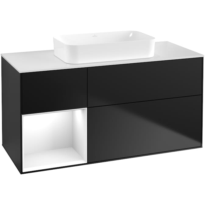 Tvättställsskåp Villeroy & Boch Finion med 3 Lådor Hylla och Bänkskiva för Fristående Tvättställ