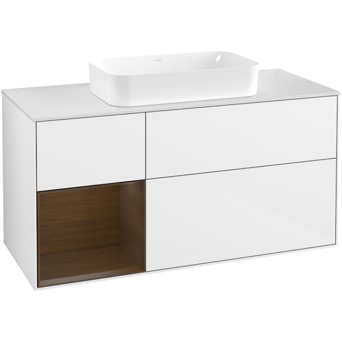 Tvättställsskåp Villeroy & Boch Finion med 3 Lådor Hylla och Bänkskiva för Fristående Tvättställ