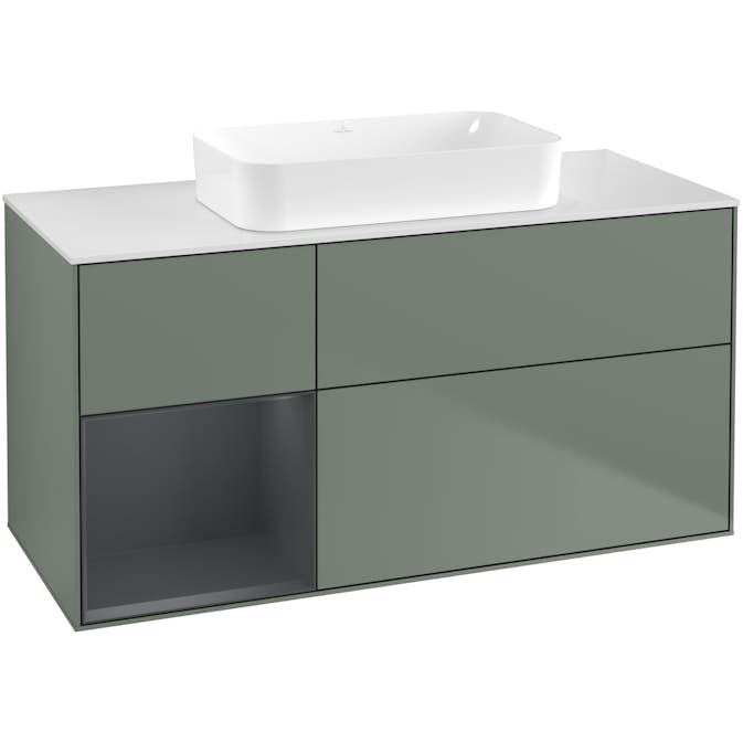 Tvättställsskåp Villeroy & Boch Finion med 3 Lådor Hylla och Bänkskiva för Fristående Tvättställ