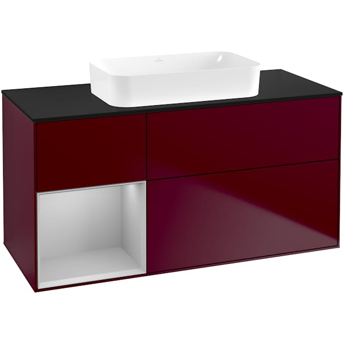 Tvättställsskåp Villeroy & Boch Finion med 3 Lådor Hylla och Bänkskiva för Fristående Tvättställ