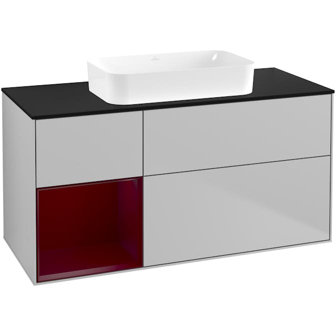 Tvättställsskåp Villeroy & Boch Finion med 3 Lådor Hylla och Bänkskiva för Fristående Tvättställ