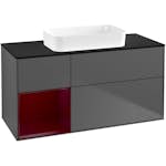 Tvättställsskåp Villeroy & Boch Finion med 3 Lådor Hylla och Bänkskiva för Fristående Tvättställ