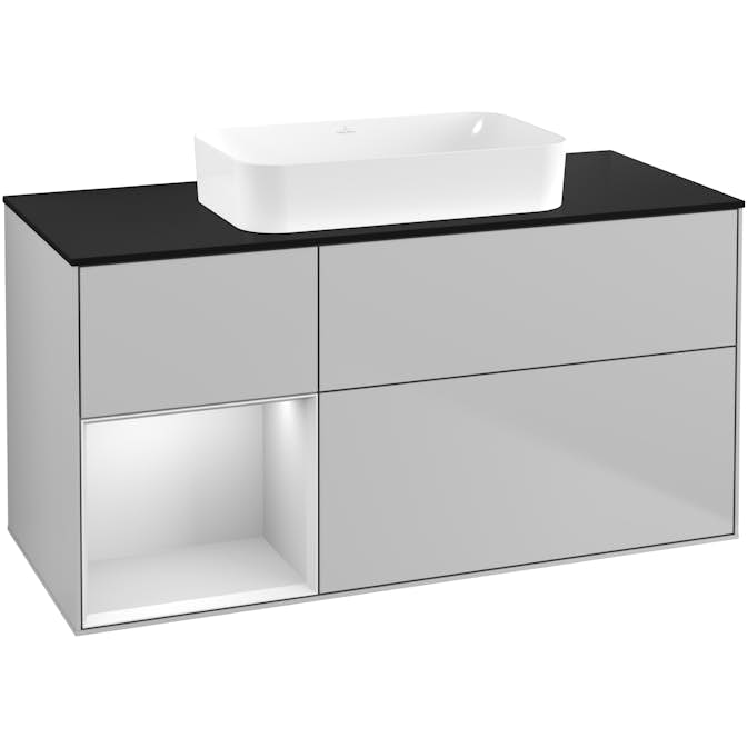 Tvättställsskåp Villeroy & Boch Finion med 3 Lådor Hylla och Bänkskiva för Fristående Tvättställ
