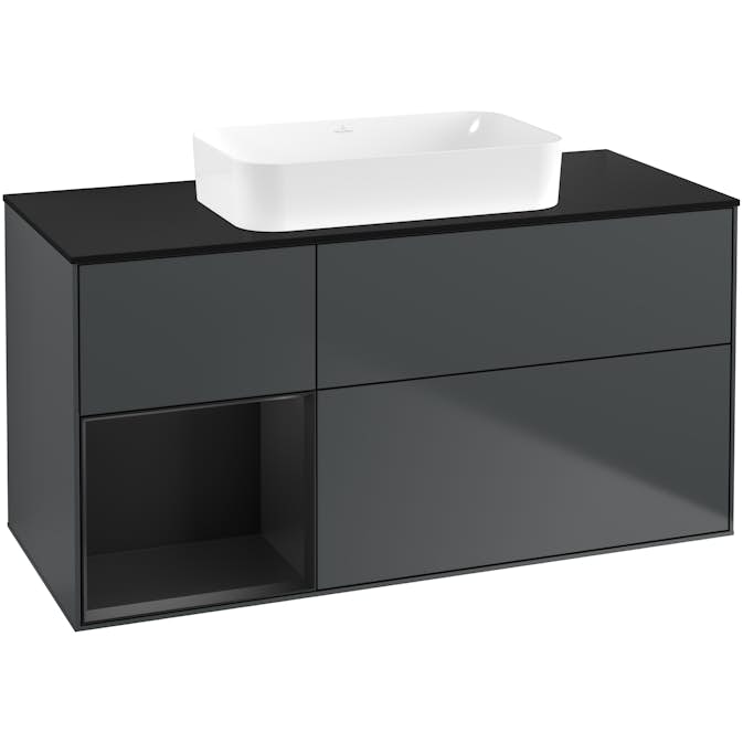 Tvättställsskåp Villeroy & Boch Finion med 3 Lådor Hylla och Bänkskiva för Fristående Tvättställ