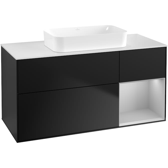 Tvättställsskåp Villeroy & Boch Finion med 3 Lådor Hylla och Bänkskiva för Fristående Tvättställ