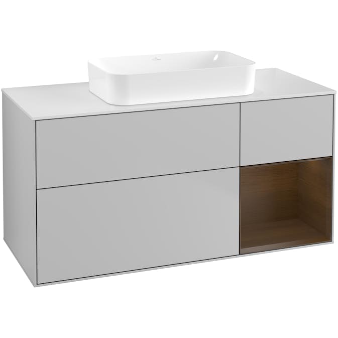 Tvättställsskåp Villeroy & Boch Finion med 3 Lådor Hylla och Bänkskiva för Fristående Tvättställ
