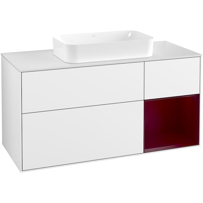 Tvättställsskåp Villeroy & Boch Finion med 3 Lådor Hylla och Bänkskiva för Fristående Tvättställ
