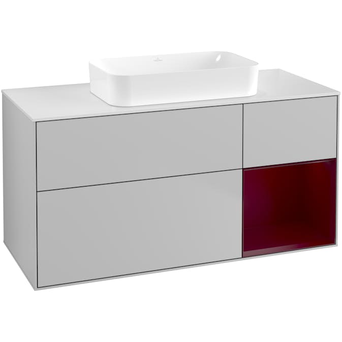 Tvättställsskåp Villeroy & Boch Finion med 3 Lådor Hylla och Bänkskiva för Fristående Tvättställ