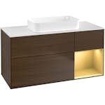 Tvättställsskåp Villeroy & Boch Finion med 3 Lådor Hylla och Bänkskiva för Fristående Tvättställ