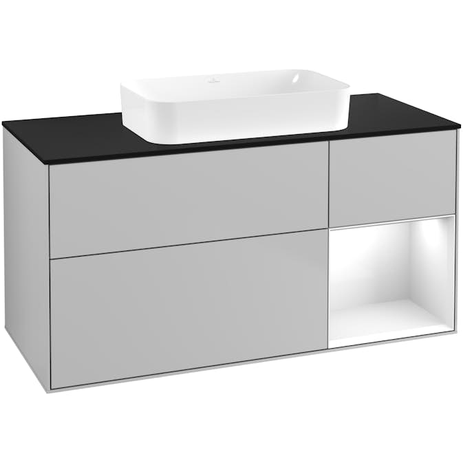 Tvättställsskåp Villeroy & Boch Finion med 3 Lådor Hylla och Bänkskiva för Fristående Tvättställ