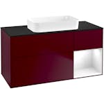 Tvättställsskåp Villeroy & Boch Finion med 3 Lådor Hylla och Bänkskiva för Fristående Tvättställ