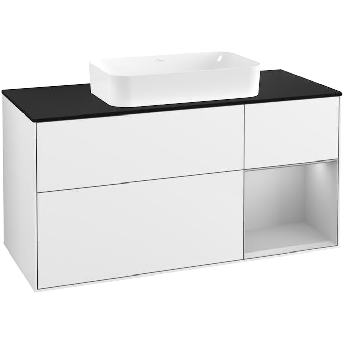 Tvättställsskåp Villeroy & Boch Finion med 3 Lådor Hylla och Bänkskiva för Fristående Tvättställ