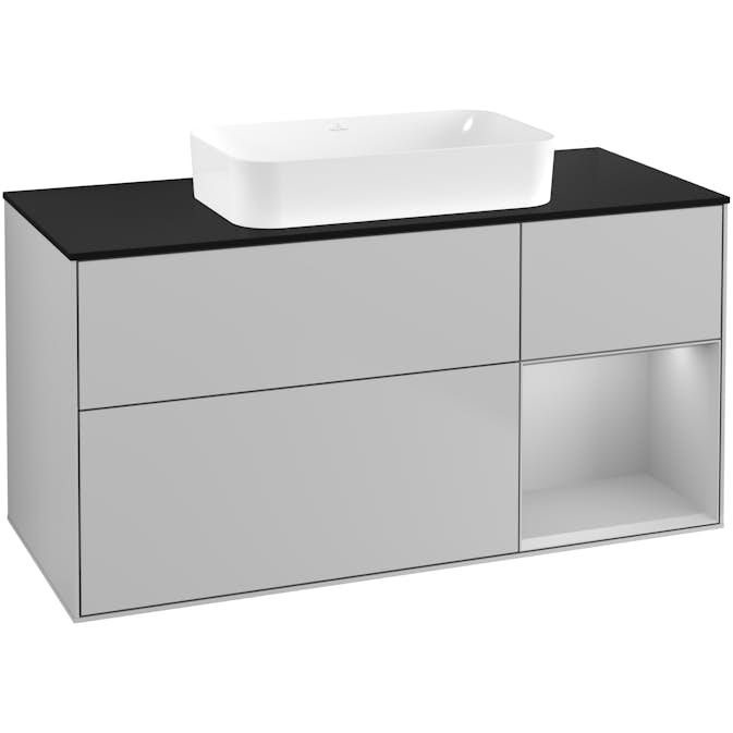 Tvättställsskåp Villeroy & Boch Finion med 3 Lådor Hylla och Bänkskiva för Fristående Tvättställ