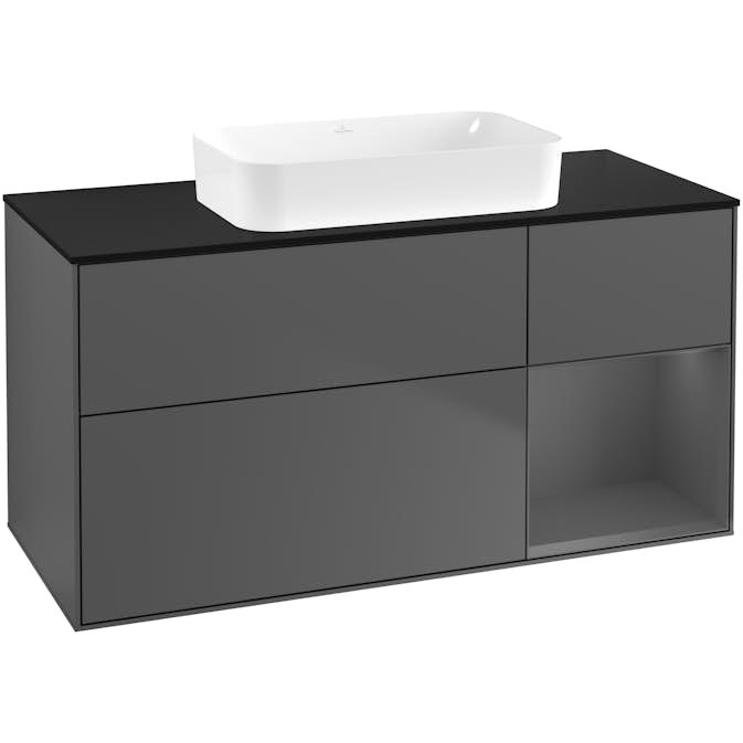 Tvättställsskåp Villeroy & Boch Finion med 3 Lådor Hylla och Bänkskiva för Fristående Tvättställ