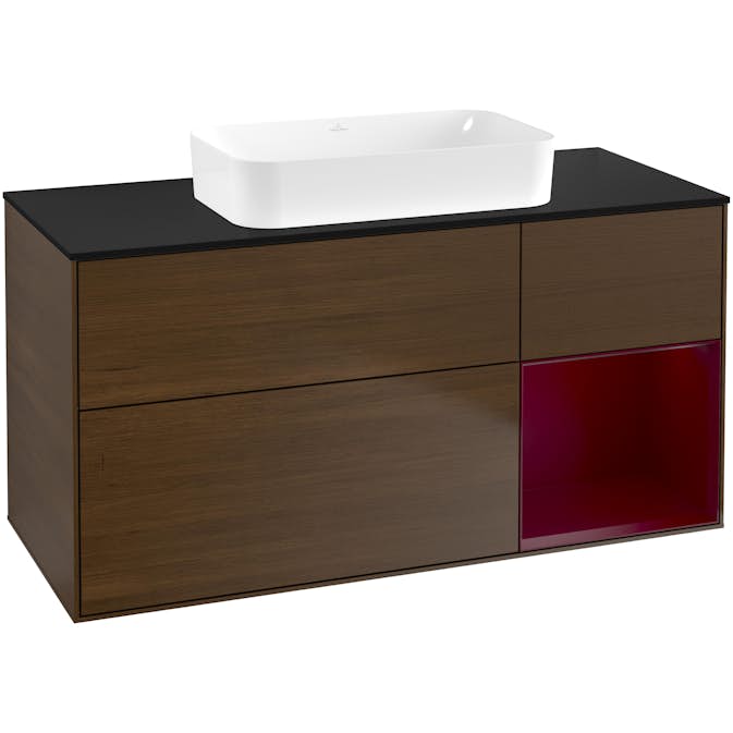 Tvättställsskåp Villeroy & Boch Finion med 3 Lådor Hylla och Bänkskiva för Fristående Tvättställ