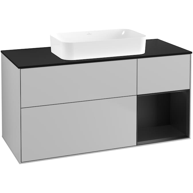 Tvättställsskåp Villeroy & Boch Finion med 3 Lådor Hylla och Bänkskiva för Fristående Tvättställ