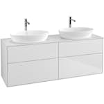 Tvättställsskåp Villeroy & Boch Finion med 4 Lådor och Bänkskiva för Två Fristående Tvättställ från Artis & Collaro