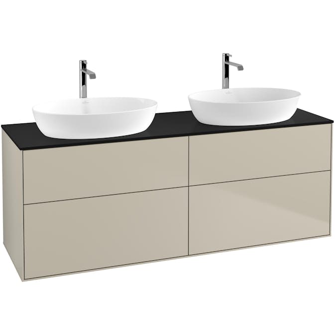 Tvättställsskåp Villeroy & Boch Finion med 4 Lådor och Bänkskiva för Två Fristående Tvättställ från Artis & Collaro