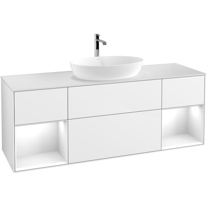 Tvättställsskåp Villeroy & Boch Finion med Två Hyllor och Bänkskiva för Fristående Tvättställ från Artis & Collaro