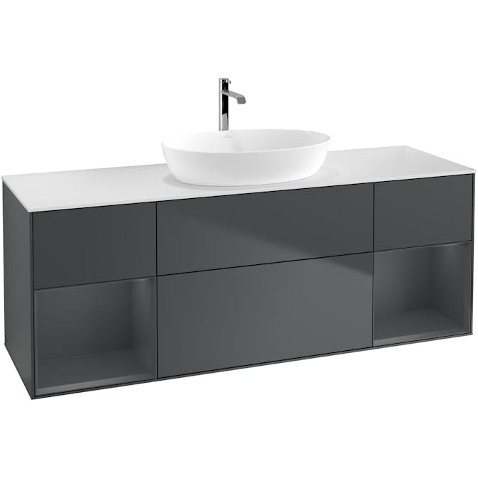 Tvättställsskåp Villeroy & Boch Finion med Två Hyllor och Bänkskiva för Fristående Tvättställ från Artis & Collaro