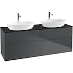 Tvättställsskåp Villeroy & Boch Finion med 4 Lådor och Bänkskiva för Två Fristående Tvättställ från Artis & Collaro