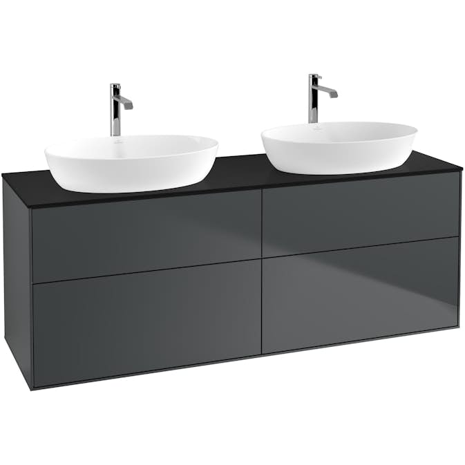 Tvättställsskåp Villeroy & Boch Finion med 4 Lådor och Bänkskiva för Två Fristående Tvättställ från Artis & Collaro