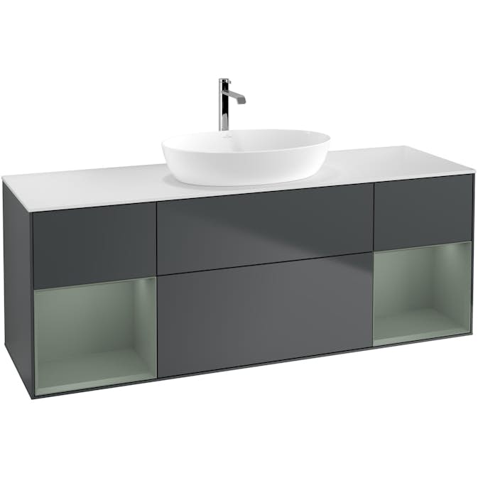 Tvättställsskåp Villeroy & Boch Finion med Två Hyllor och Bänkskiva för Fristående Tvättställ från Artis & Collaro