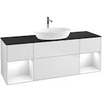 Tvättställsskåp Villeroy & Boch Finion med Två Hyllor och Bänkskiva för Fristående Tvättställ från Artis & Collaro