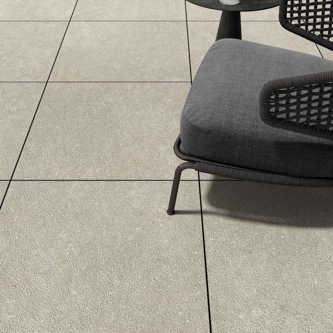 Uteklinker Pronto Klinkerdäck Antique Dune Carved 60x60 cm