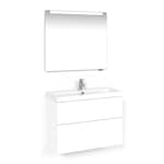 Möbelpaket Macro Design Charm Tvättställsskåp med Crown Spegel Ambilight